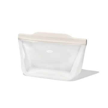 OXO - Silicone Reusable Stand-Up Bag Quart 946mL Oat